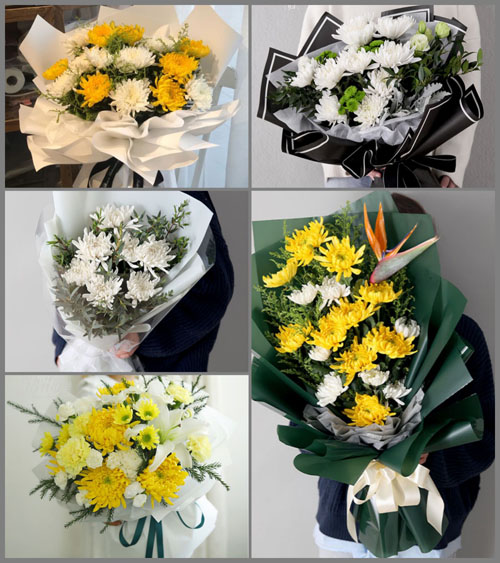 安徽阜阳市颍上县垂岗乡墩黄村白事花束代送